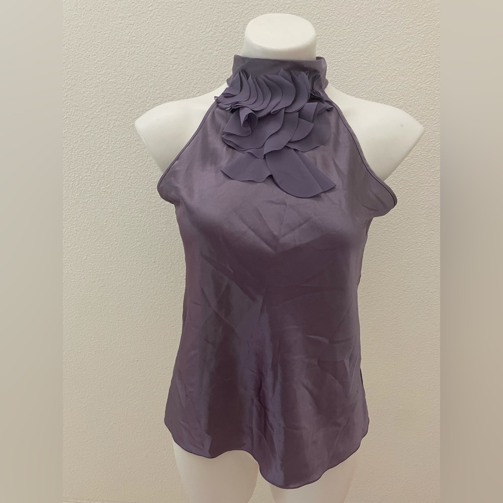 Lilac silky dressy top